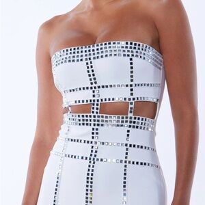 Fashion Nova- Ella Embellished Bandage Mini Dress